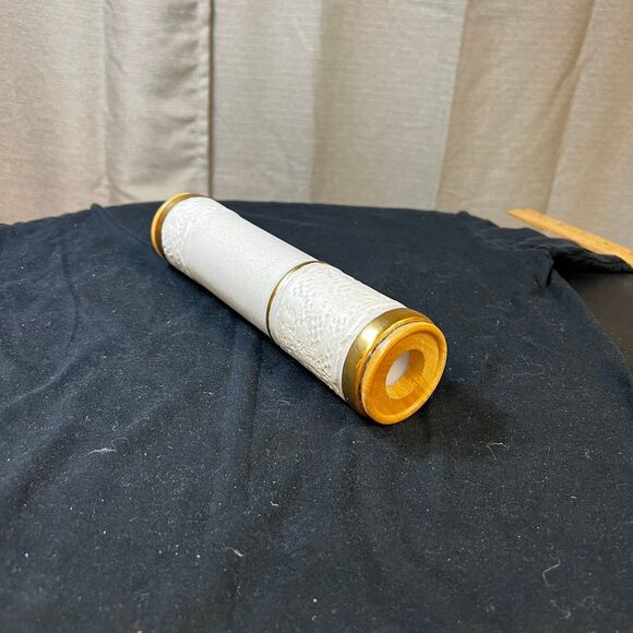 Cylindrical Ceramic and wood kaleidoscope - Picture 1 of 7